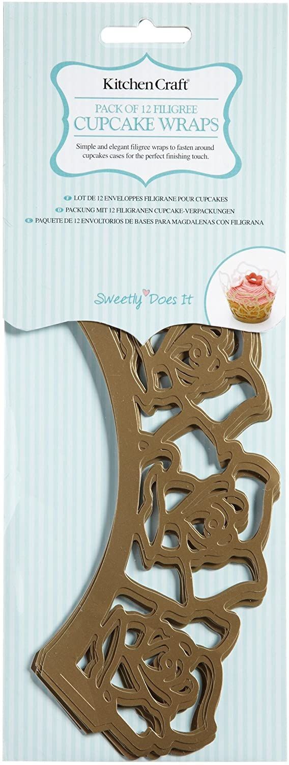 KitchenCraft Sweetly Does It Cakes Rose Filigree Paper Cake Wraps KCCCWRAP6