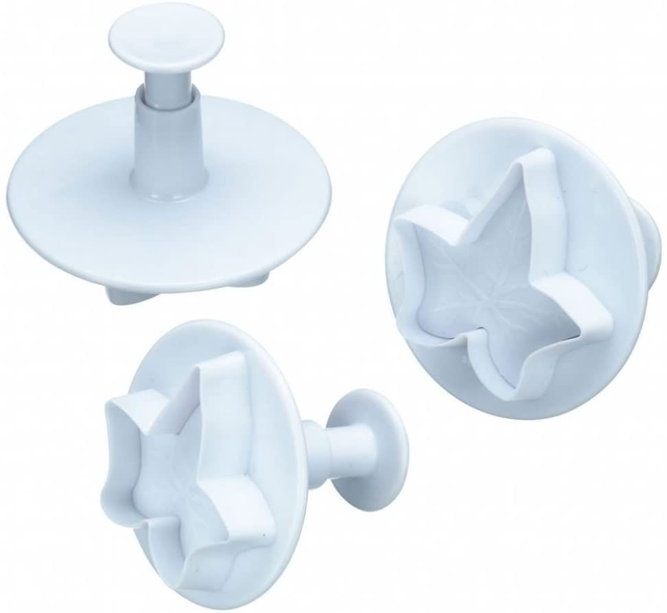 KitchenCraft Sweetly Does It Ivy Leaf Fondant Plunger Cutters, Set of ...