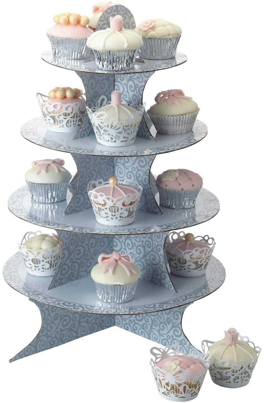 KitchenCraft Sweetly Does It Large Four Tier Fold Up Cake Stand - 48cm SDI4TCSTAND
