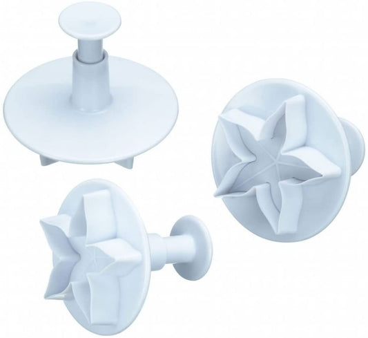 KitchenCraft Sweetly Does It Lotus Blossom Fondant Plunger Cutters, Set of 3 SDIFCLOTUS3PC