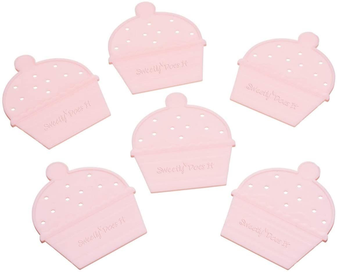 KitchenCraft Sweetly Does It Plastic Cupcake DIVIDERS Set of 6 Cakes Muffins, Synthetic Material, Pink SDICCDIV