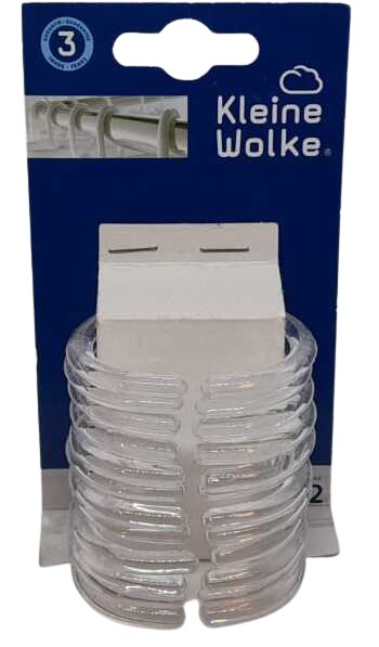 Kleine Wolke shower curtain Rings Transparent 12Pcs Per Pack - Home & Beyond