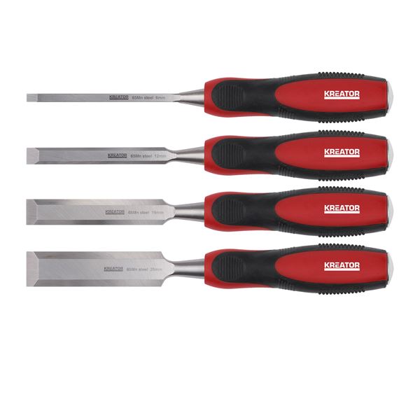 Kreator Wood Chisel 6, 12, 19, 25Mm - 4 Pcs Krt461109