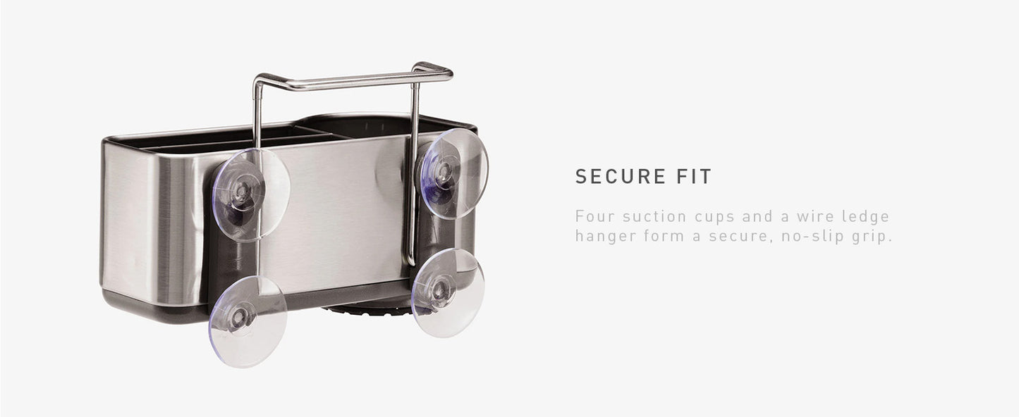 Simplehuman Sink Caddy Sponge Holder, Brushed Stainless Steel