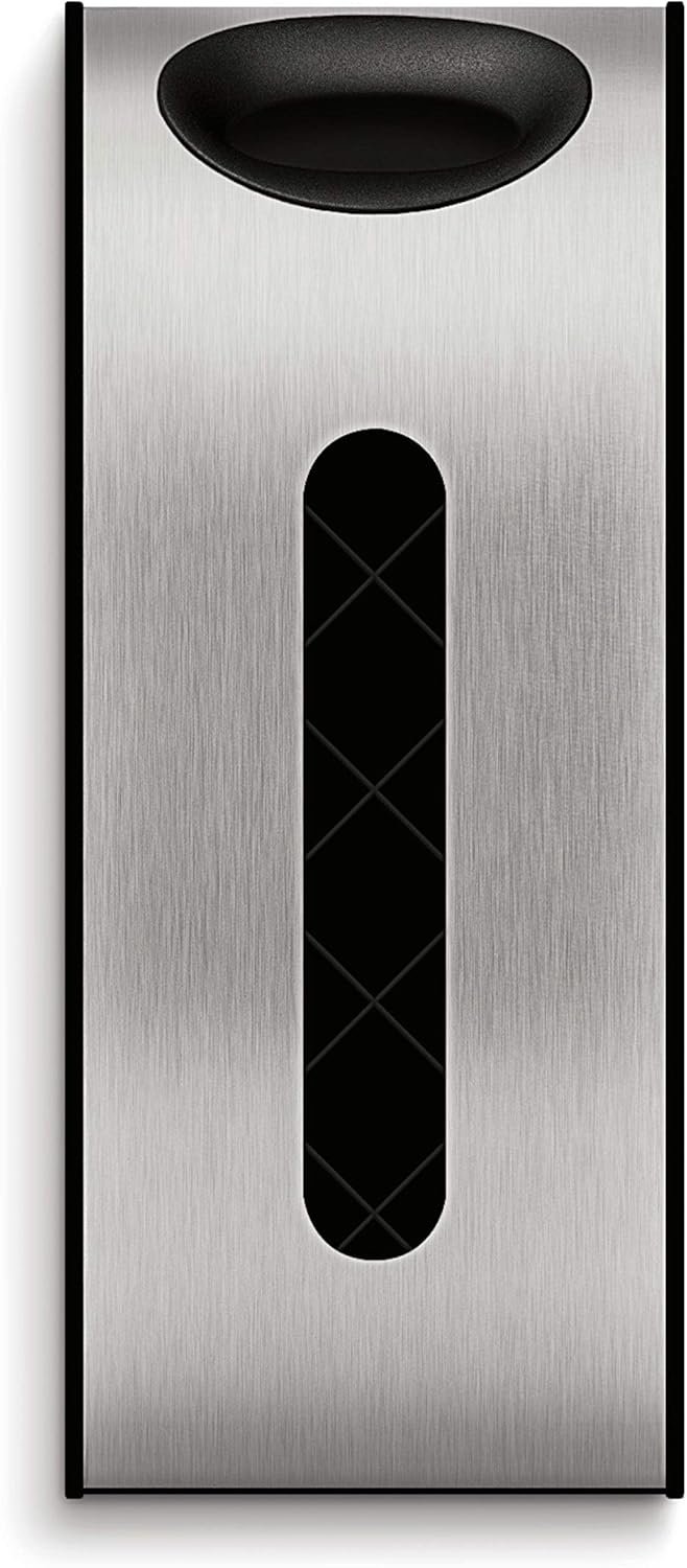 Simplehuman Wall Mount Grocery Bag Dispenser, Brushed Stainless Steel