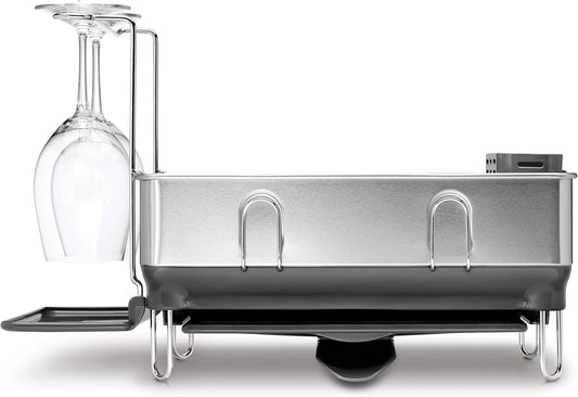 Simplehuman Compact Steel Frame dishrack, Brushed,