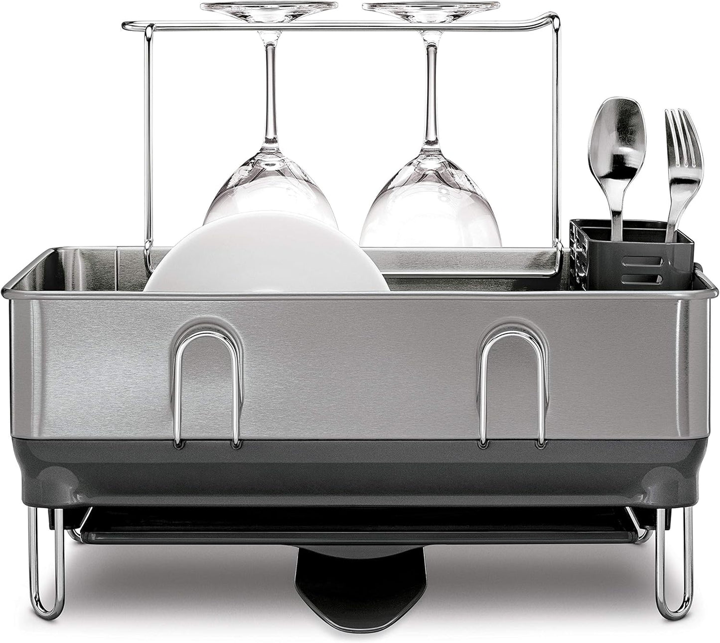 Simplehuman Compact Steel Frame dishrack, Brushed,