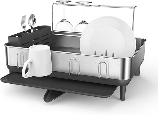 Simplehuman Large Capacity Dish Drying Rack With Stainless Steel Frame