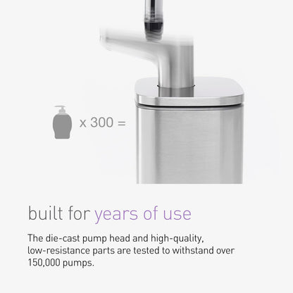 Simplehuman Pulse Pump, 10 oz Manual Soap Dispenser for Kitchen and Bathroom