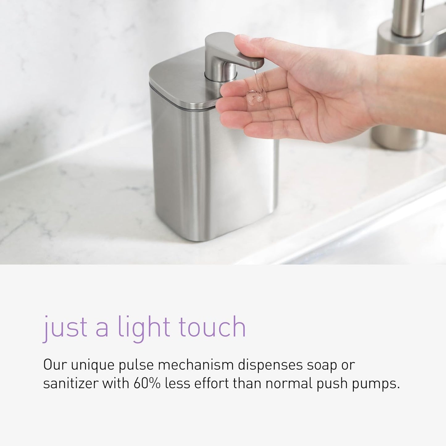 Simplehuman 16 oz. Pulse Pump, Liquid Soap Dispenser, Drip Free Hand Soap Pump