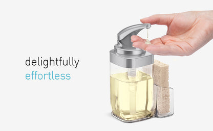 Simplehuman 650Ml Square Push Pump Liquid Soap Dispenser With Removable Sponge Caddy