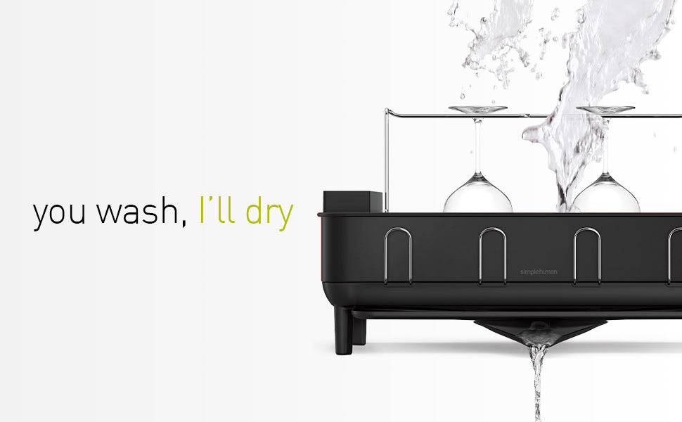 Simplehuman Large Capacity Dish Drying Rack With Stainless Steel Frame