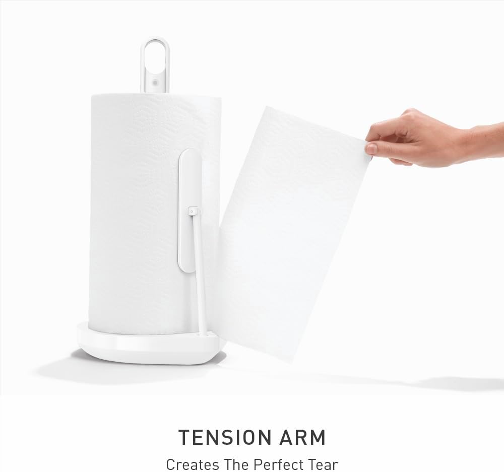 Simplehuman Paper Towel Holder with Spray, All-in-One Countertop Paper Towel and Cleaner Dispenser