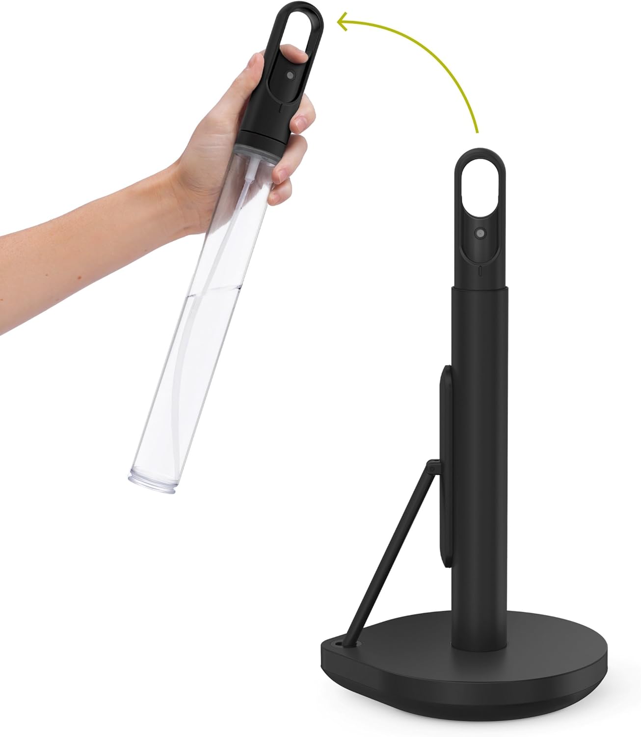 Simplehuman Paper Towel Holder with Spray, All-in-One Countertop Paper Towel and Cleaner Dispenser