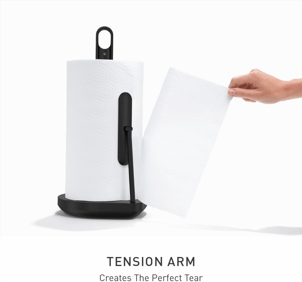 Simplehuman Paper Towel Holder with Spray, All-in-One Countertop Paper Towel and Cleaner Dispenser