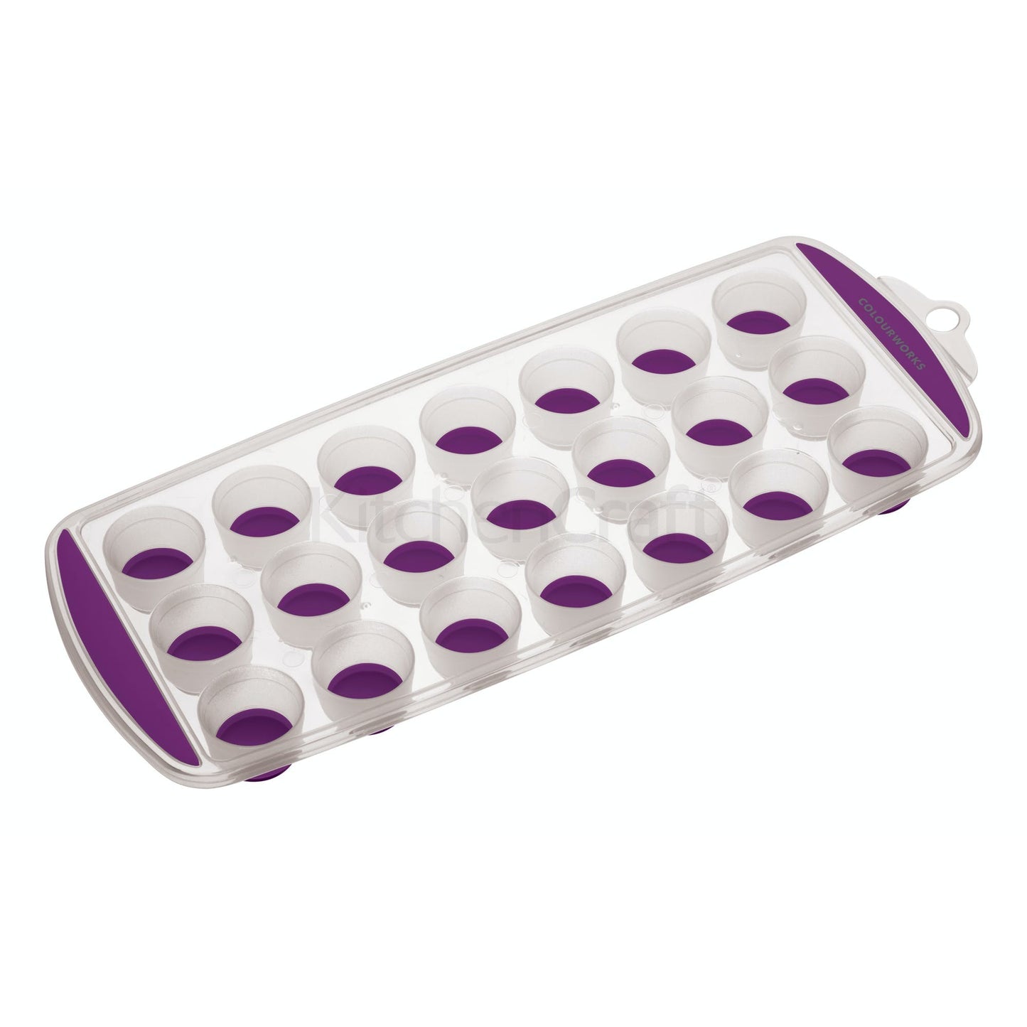 KitchenCraft Colourworks Purple Pop Out Flexible Ice Cube Tray CWICTPUR