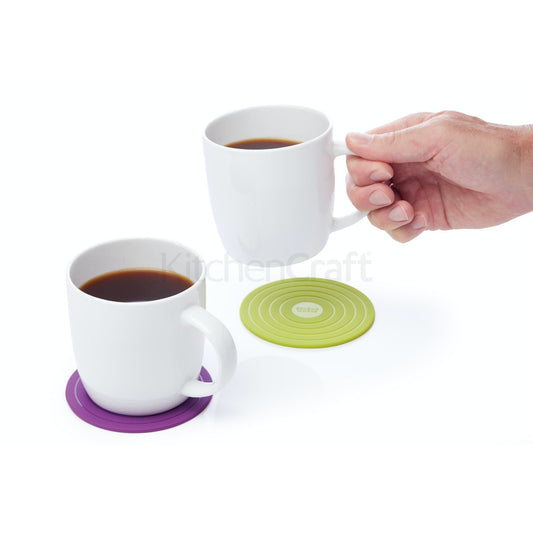 KitchenCraft Colourworks Silicone Round Coasters CWDCDISP72 - Home & Beyond