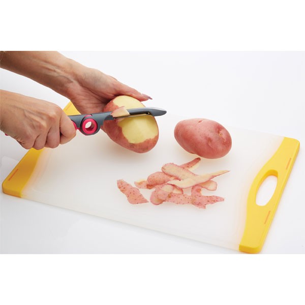 KitchenCraft Colourworks Three in One Peeler, Slicer and Paring Knife. CW3IN1PEELDISP - Home & Beyond