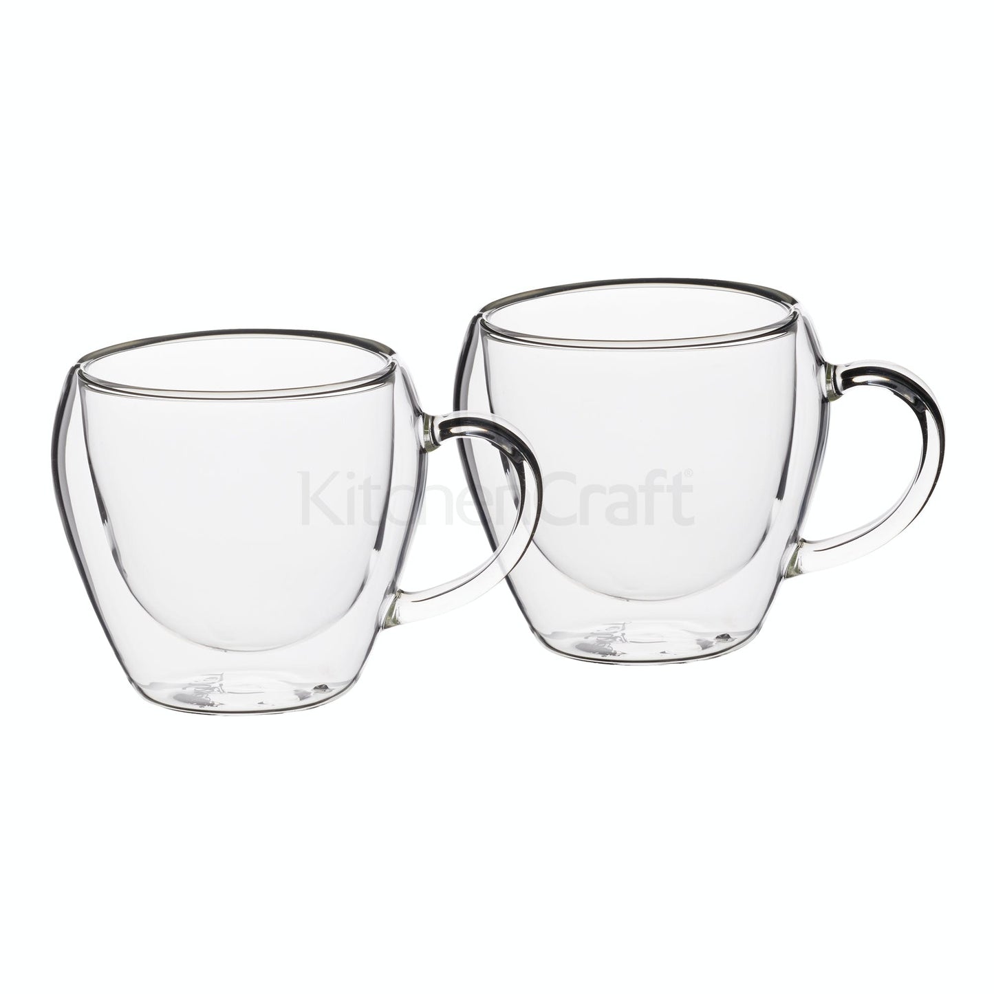 KitchenCraft LeXpress Double Walled Glass Tea Cups KCLXDWTCUP2PC