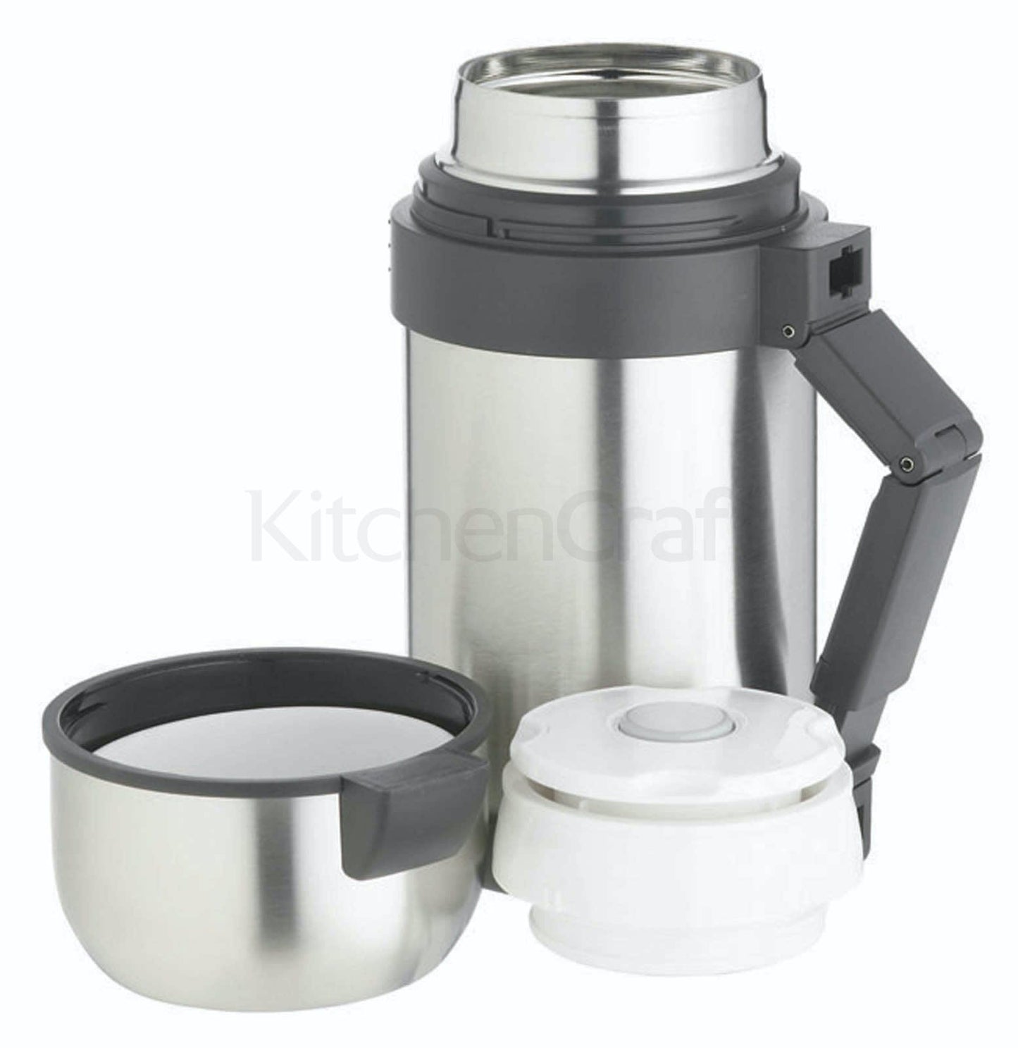 KitchenCraft MasterClass Stainless Steel 1 Litre Vacuum Soup / Food Flask KCMCFOODSS