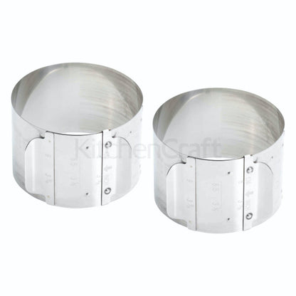 KitchenCraft MasterClass Stainless Steel Adjustable Cooking Rings MCADJRING