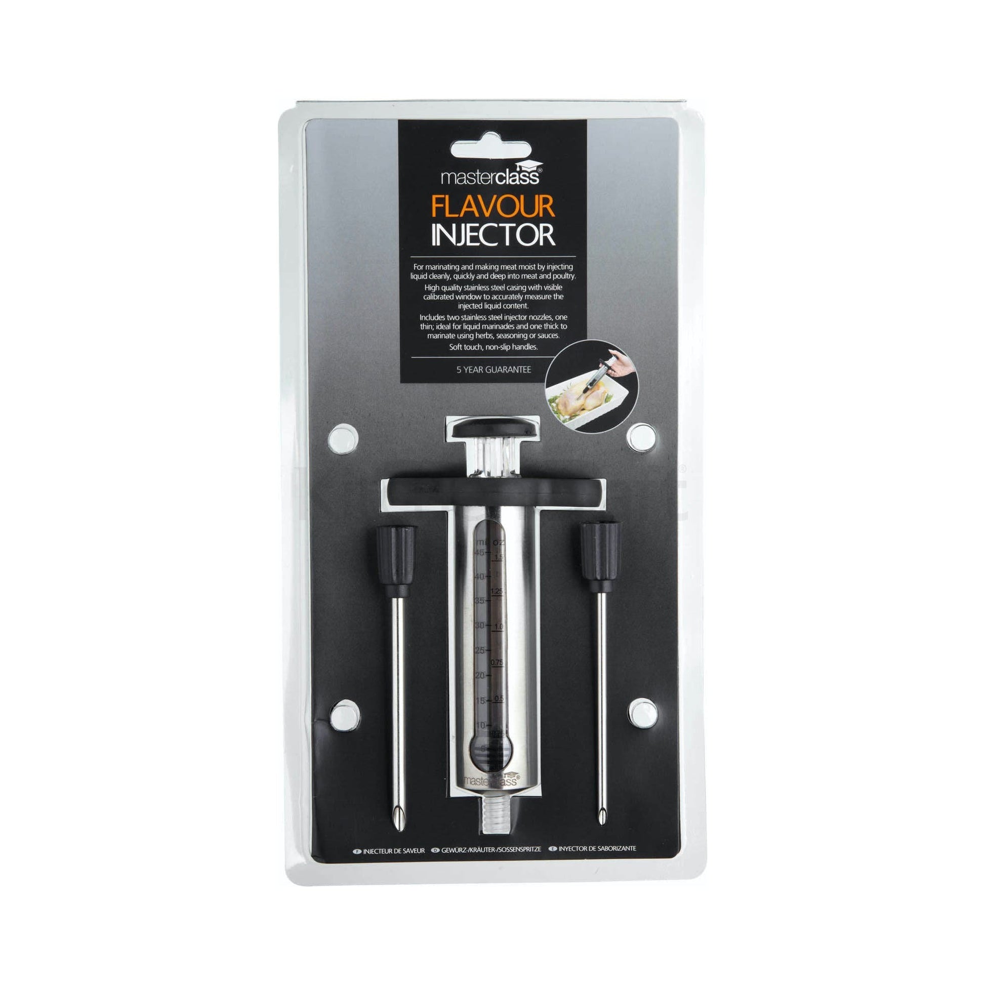 KitchenCraft MasterClass Stainless Steel Flavour Injector MCINJSS - Home & Beyond
