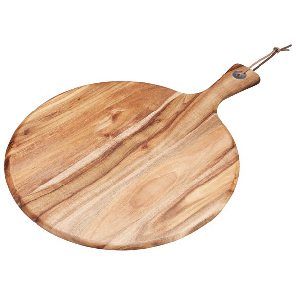 KitchenCraft Natural Elements Acacia Wood Round Serving Paddle Board NECHOPRD