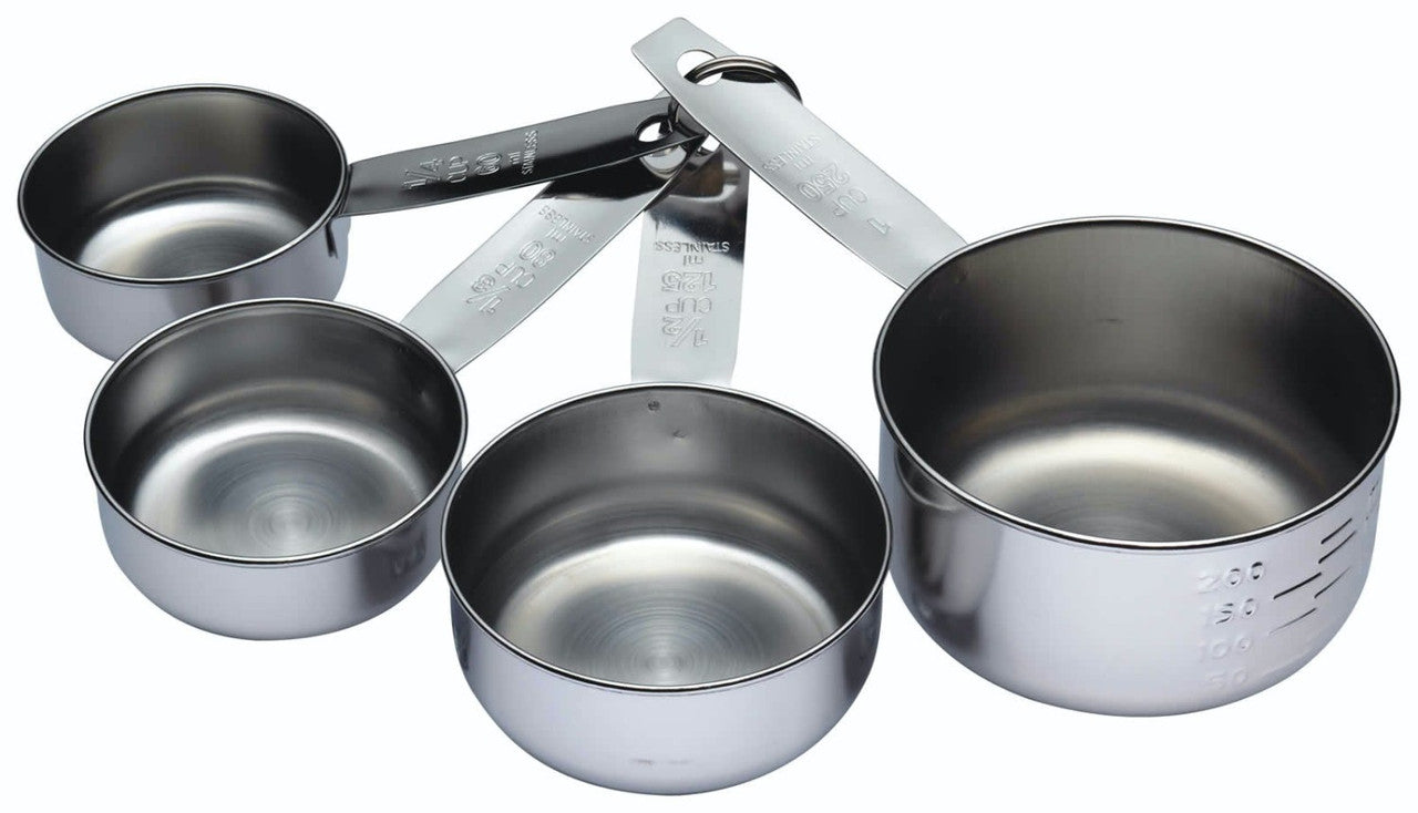 KitchenCraft KitchenCraft Stainless Steel 4 Piece Measuring Cup Set