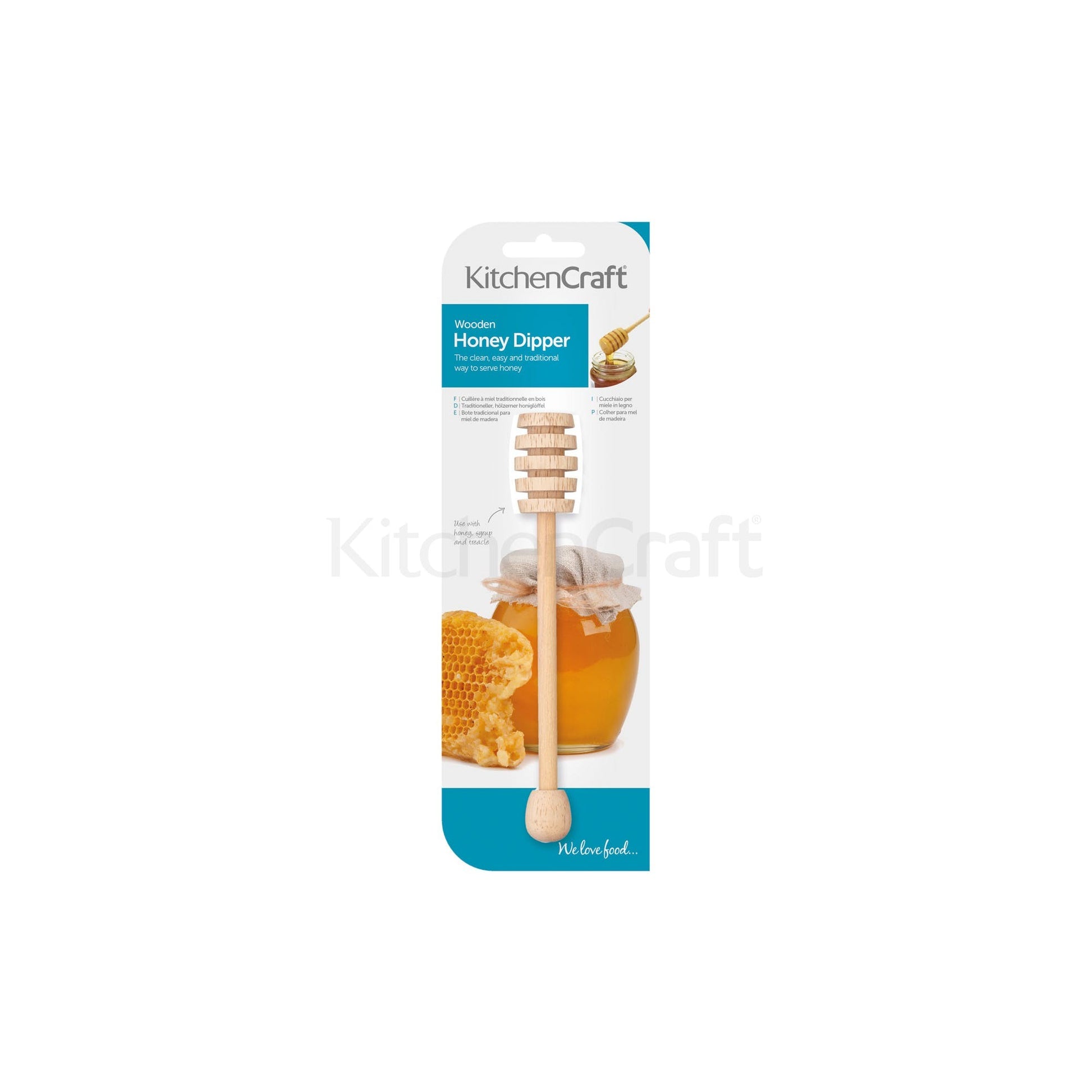 KitchenCraft Wooden Honey Dipper KCDIP - Home & Beyond