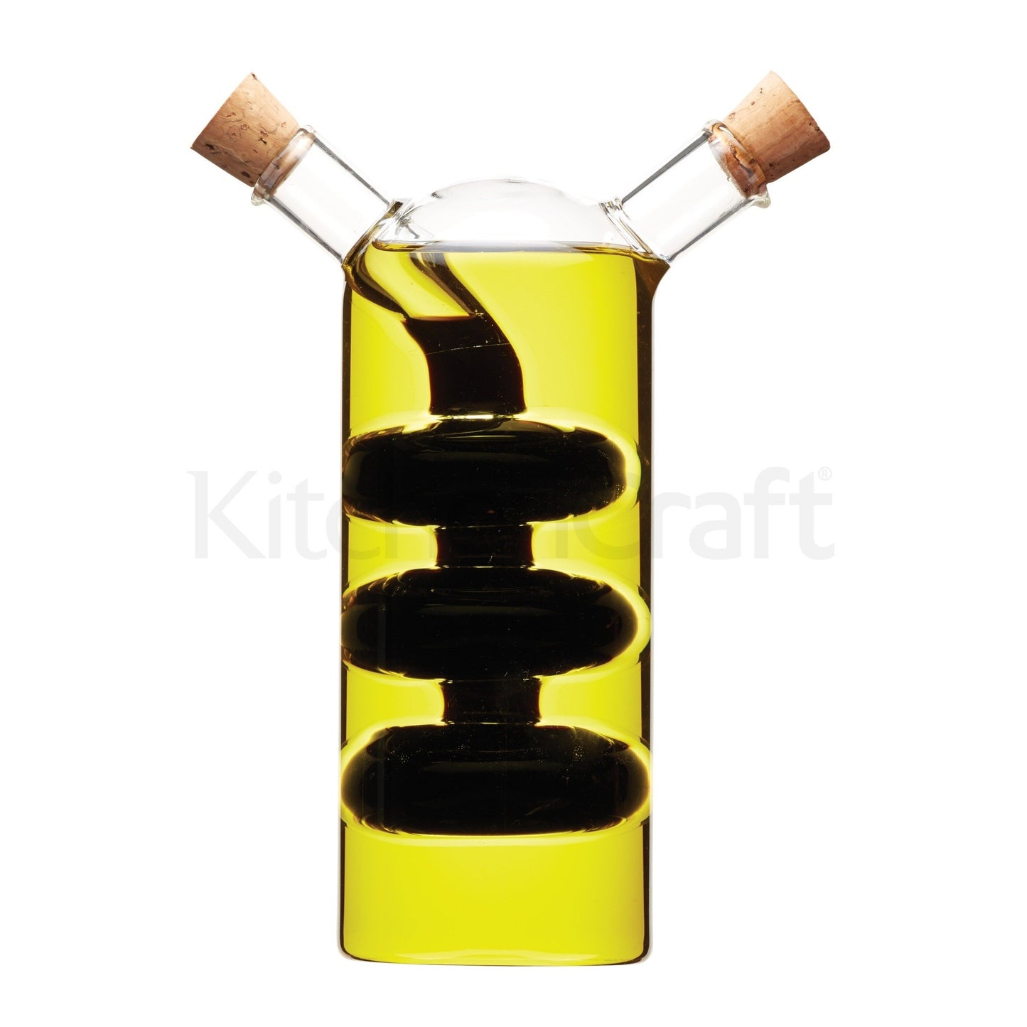 KitchenCraft World of Flavours Italian Glass Dual Oil & Vinegar Cruet Bottle WFITCRUET100