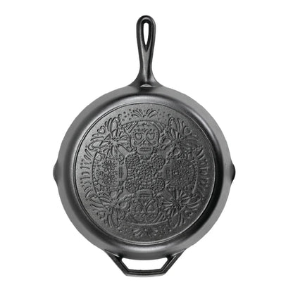 LODGE 31 Cm Seasoned Cast Iron Butterfly Sugar Skull Skillet