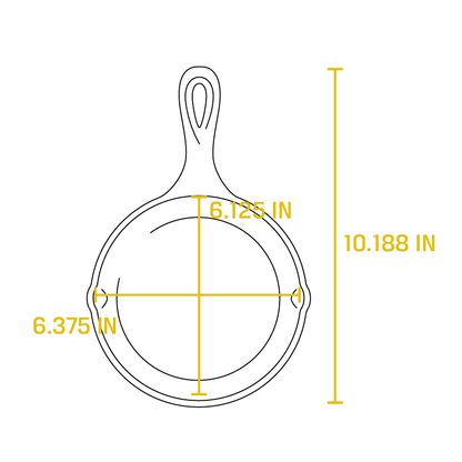 Lodge 6.5" Cast Iron Skillet L3SK3