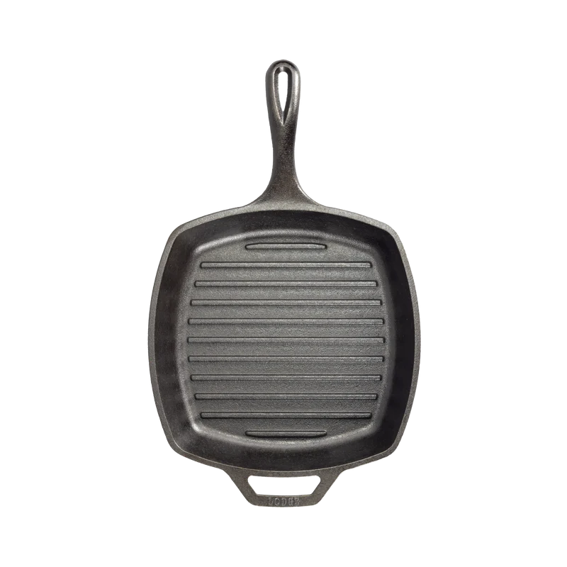LODGE Wildlife Series 10.5 Inch Square Cast Iron Fish Grill Pan