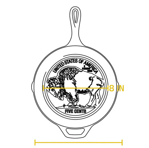 LODGE Wildlife Series 26.0cm Buffalo Nickel Skillet