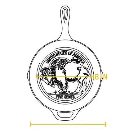 LODGE Wildlife Series 26.0cm Buffalo Nickel Skillet