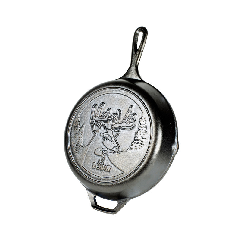 LODGE Wildlife Series 10.25 Inch Cast Iron Deer Skillet L8SKWLDR