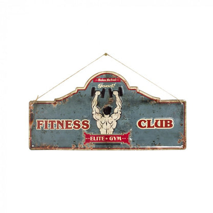 La Hacienda Fitness Club Embossed Metal Sign