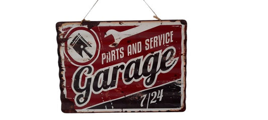 La Hacienda Garage Corrugated Metal Sign