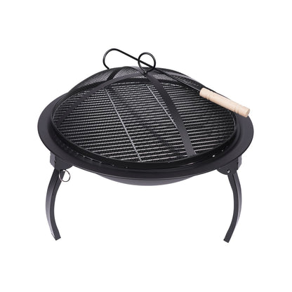 LIFESTYLE OUTDOOR FIREPIT WITH GRILL 55X55X38CM