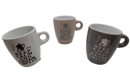 LifeStyle Small Mug Keep Calm And Drink Coffee Ø 5.5 x 7Cm (Assorted Designs)