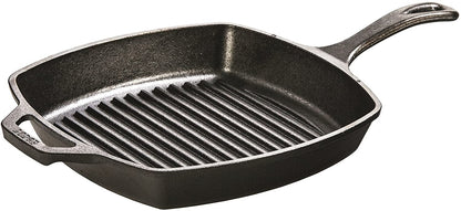 LODGE Grill Pan Square Cast Iron 10.5 inch Black L8SGP3