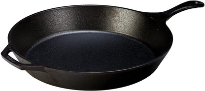 LODGE Pre-Seasoned Cast Iron Skillet With Assist Handle, 15 inch, Black L14SK3