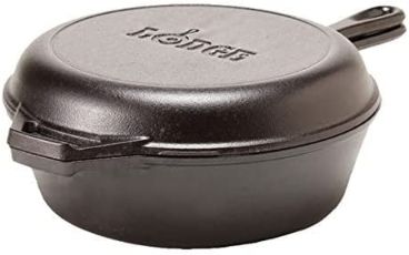 LODGE Seasoned 3.2 Quart Cast Iron Combo Cooker LCC3