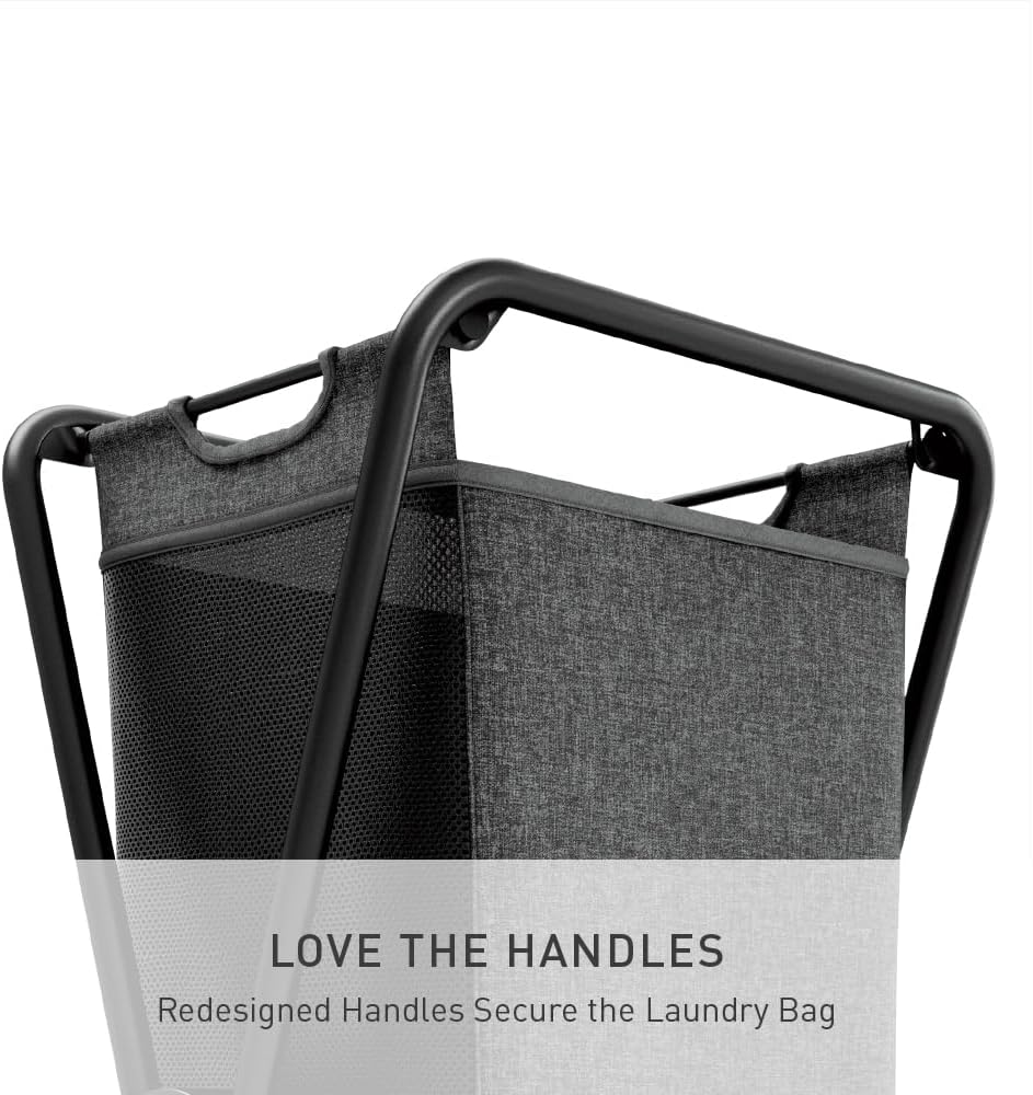 Simplehuman X-Frame Hamper, Single Compartment Laundry Hamper for Bedroom Bathroom