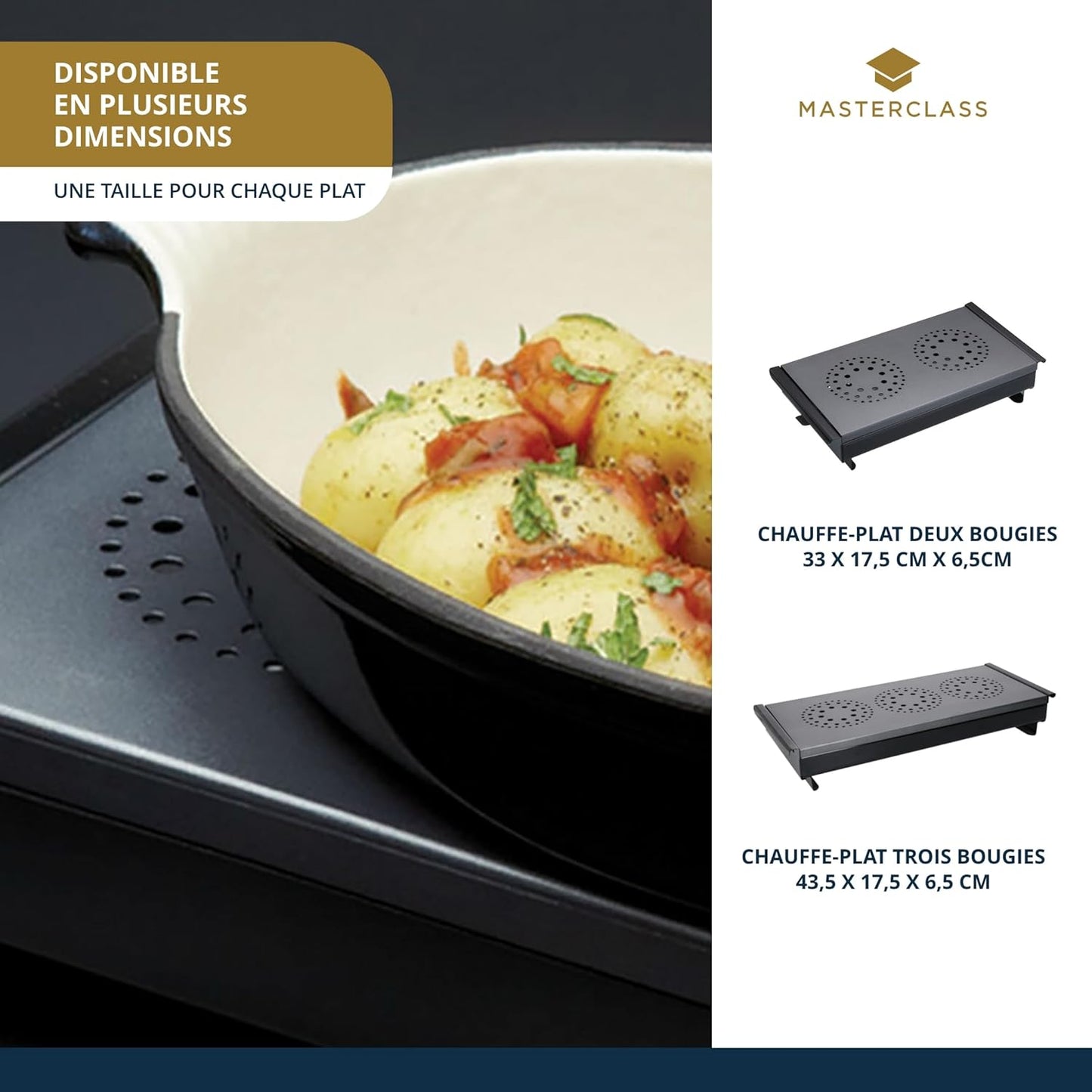 KitchenCraft MasterClass Double Light Food Warmer