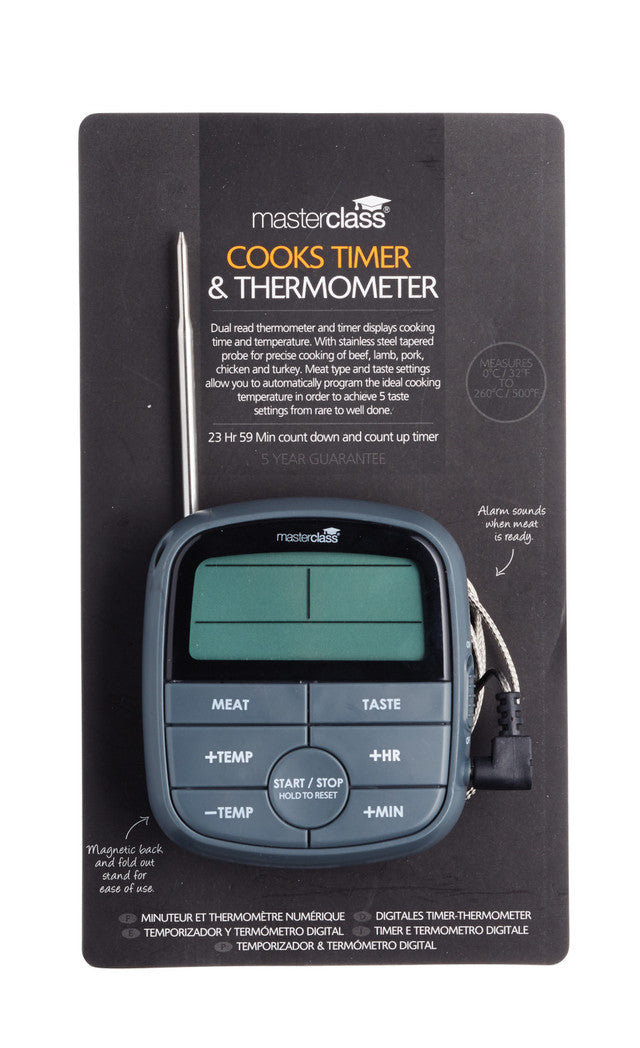 KitchenCraft MasterClass Cooks Timer & Thermometer Home & Beyond