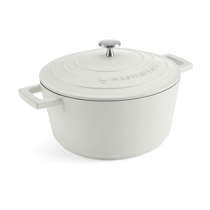 Kitchencraft MasterClass Cast Aluminium Casserole Dish, 4L, Cream