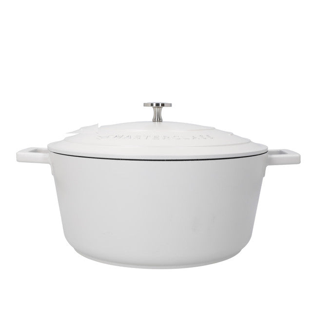 Kitchencraft MasterClass Cast Aluminium Casserole Dish, 5L, Cream