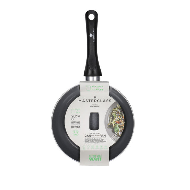 KitchenCraft MasterClass Can-to-Pan Recycled Non-Stick Frying Pan, 20cm