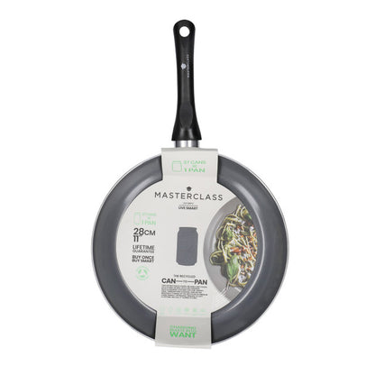 KitchenCraft MasterClass Can-to-Pan Recycled Non-Stick Frying Pan, 28cm